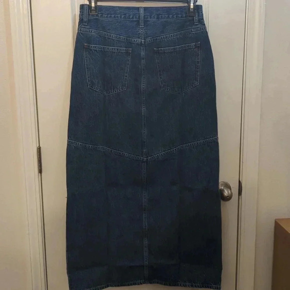 Madewell women\'s long Jean Skirt